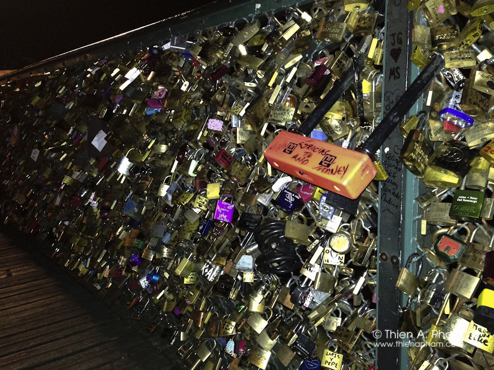 Love Padlocks on the Pont des Arts